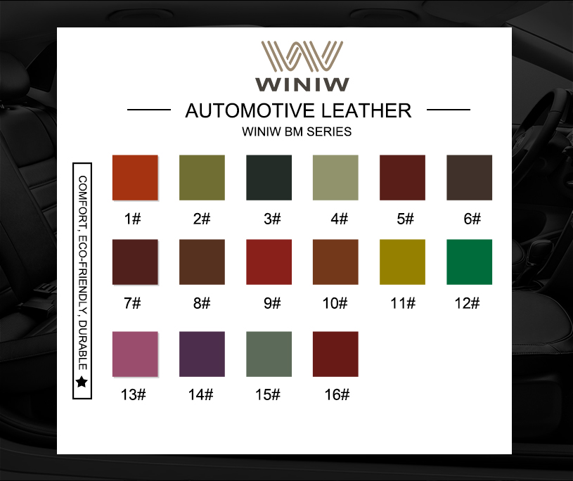 Faux Leather Automotive Upholstery Fabric 09