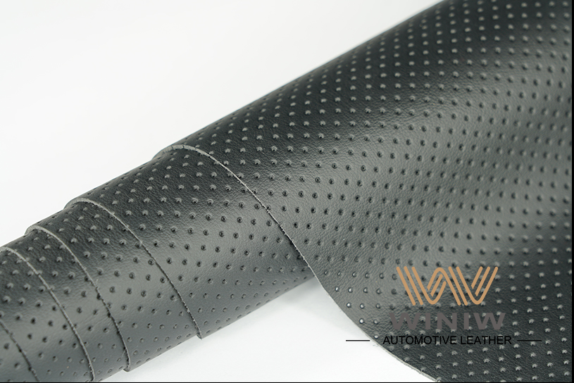 Perforated Leather Seat Material 02