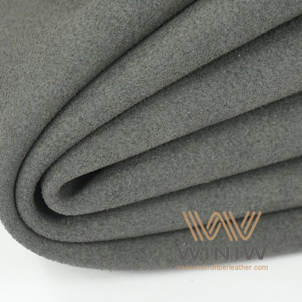 Black Alcantara Leather Automotive Upholstery Fabric